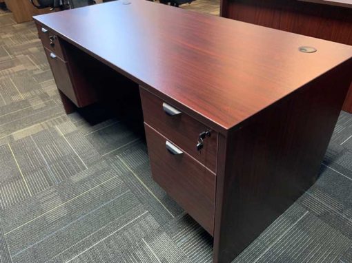 66in Mahogany executive desk by Devan at Office Liquidation Orlando, FL