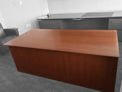 Find used cherry desk shelfs at Office Liquidation