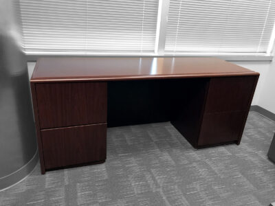 Find used single desk with two hanging pedestalss at Office Liquidation