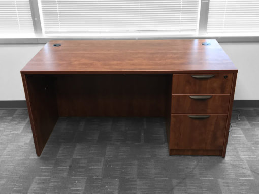 Cherry Laminate Desk in Cherry at Office Liquidation